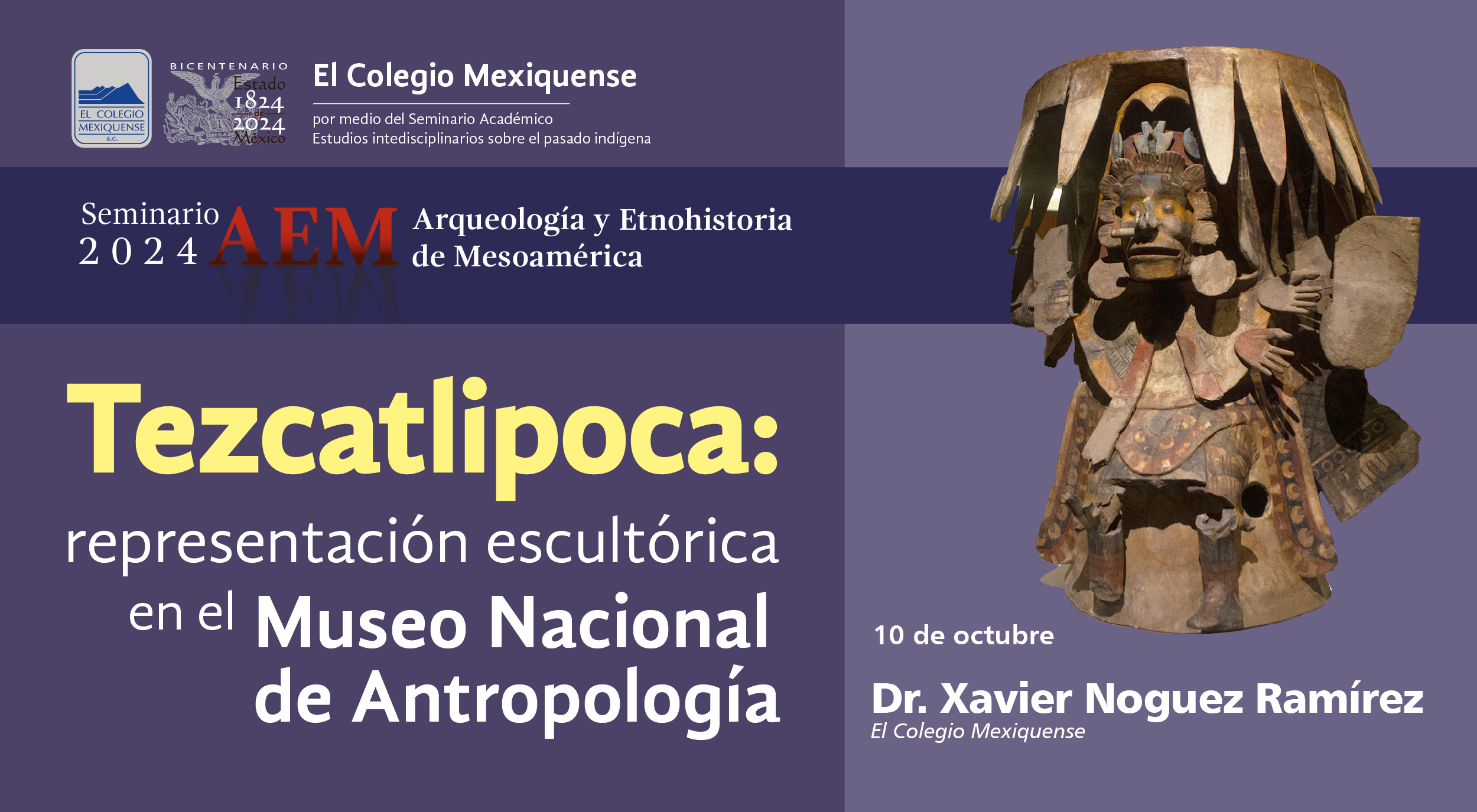 Conferencia. Texcatlipoca: representación escultórica en el Museo Nacional de Antropología